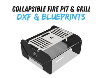 Collapsible Fire Pit and Grill DXF & Blueprints