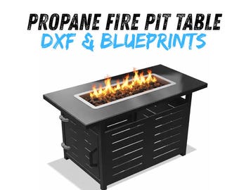 Propane Fire Pit Table DXF & Blueprints