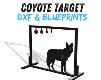 Coyote Shooting Target DXF & Blueprints