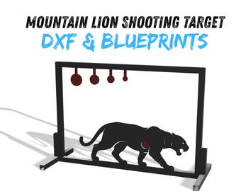 Mountain Lion Shooting Target DXF & Blueprints
