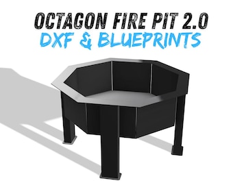 Octagon Fire Pit 2.0 DXF & Blueprints
