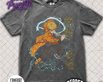 Limited Comfort Colors Zenitsu Agatsuma01 T-Shirt, Demon Slayer Vintage T-Shirt, Gift For Women and Man Unisex T-Shirt