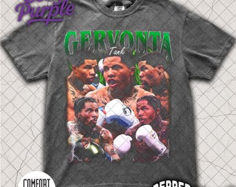 Camiseta Gervonta Davis de colores con comodidad limitada, camiseta vintage, regalo unisex para mujer y hombre.