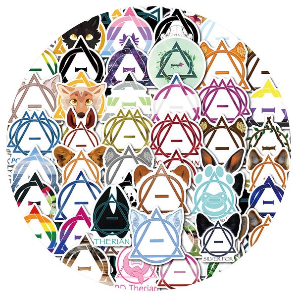 50 Therian Stickers/Alterhuman/Witchcraft Symbol/Therian Otherkin Sticker Pack