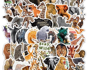 60 African Wildlife Stickers