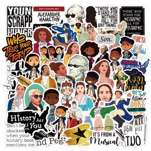 50 Hamilton: An American Musical Stickers/Hamilton musical Sticker Pack
