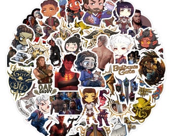 50 Baldur's Gate 3 Sticker Pack/BG 3 Stickers/IPad Stickers/Book Stickers