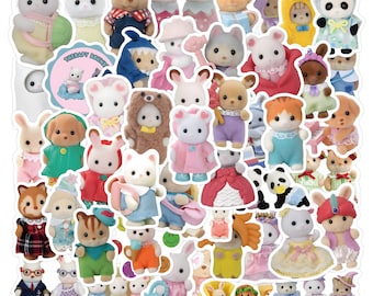 120 Sylvanian Families Sticker Pack,Calico Critters,Cute