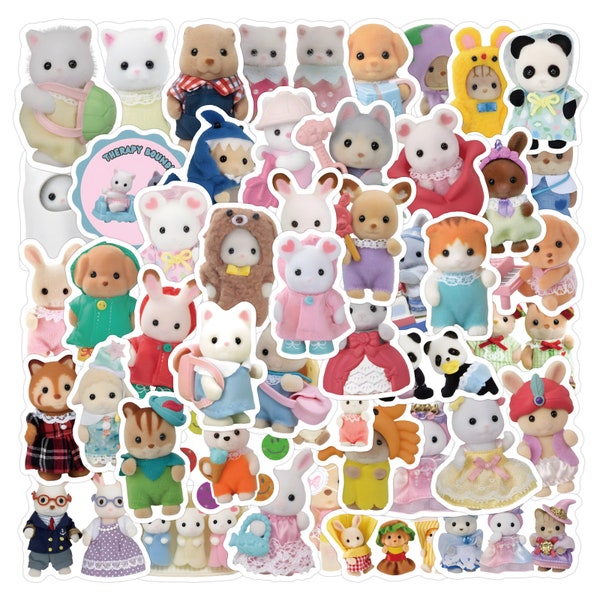 120 Sylvanian Families Sticker Pack,Calico Critters,Cute