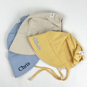 Personalized Baby Sun Hat – Custom Cotton Toddler Hat with Name – Soft, Breathable Summer Sun Protection – Gift for 5-24M Boys & Girls