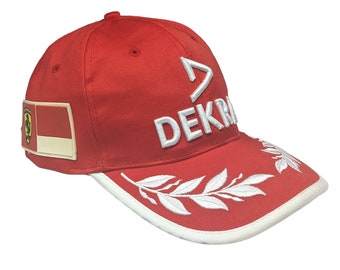 Michael Schumacher Vintage Dekra Formula F1 Racing Team Red/White Hat Cap