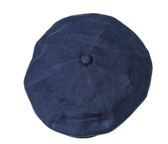 Borsalino Vintage Flat Cap Hat 8 Panel Linen Size 58 Cm/ 7 1  display picture 2