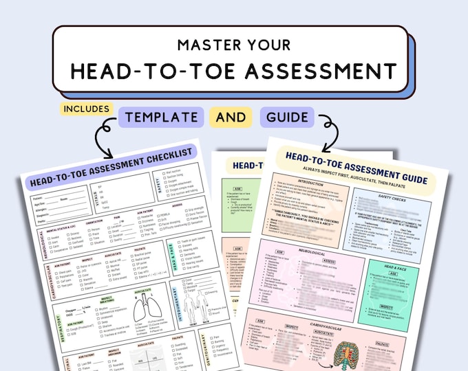 Head to Toe Assessment Template for Nursing Student Head to Toe ...