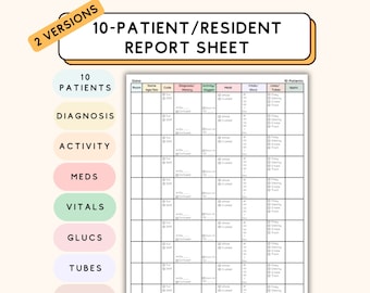 Long Term Care Patient Report Sheet for LTC 10 Patient LTC Report Sheet for Nurse LTC Patient Report Sheet for Nurse Report Sheet pdf