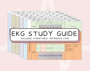 EKG Study Guide for Nursing Student Nursing Note for New Grad Nurse EKG Interpretation Study Guide for Nursing Student Digital Download PDF