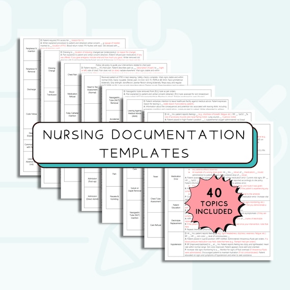 Nursing Clinical Documentation Templates