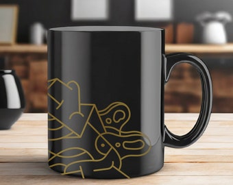 Geometry Art Pastel Tones MUG BAM01 LINEART