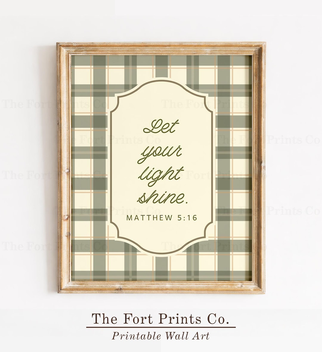 Let Your Light Shine Matthew 5 16 | PRINTABLE Digital Download | Sage ...