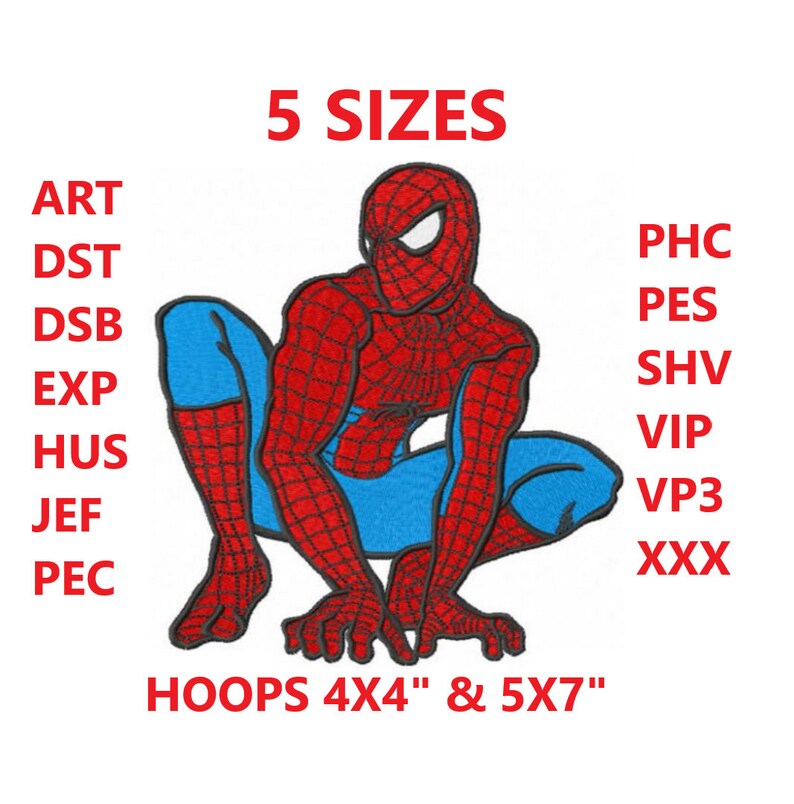 Spiderman Machine Embroidery Design / Spiderman Embroidery Pattern