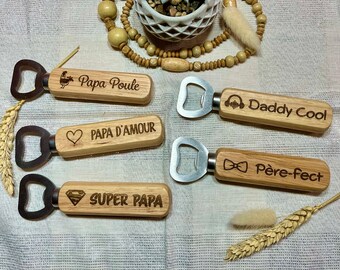 Personalized wooden bottle opener, bottle opener, Father's Day, birthday, wedding, witnesses, gift idea