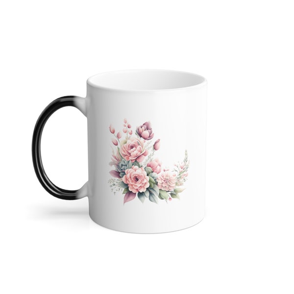 Mug thermo-réactif Flower Moon, 11 oz