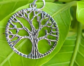 925 STERLING SILVER TREE of life pendant , hip hop boho tribal, unisex, fashion jewellery,