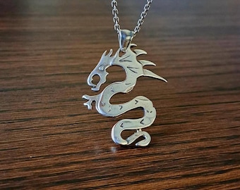 925 STERLING SILVER DRAGON handcrafted pendant/necklace silver jewelry gift