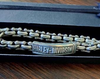ハーレーダビッドソン スターリングシルバー バイカーブレスレット
