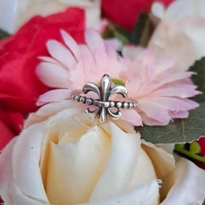925 Sterling Silver Fleur De Lis Ring
