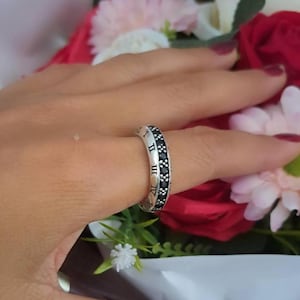 925 SILVER ROMAN numeral ring roman letters date ring solid 925 sterling silver ring
