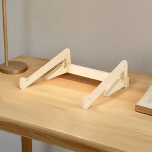 Ergonomic Wooden Laptop Stand – Adjustable and Portable for Home Office or Desk