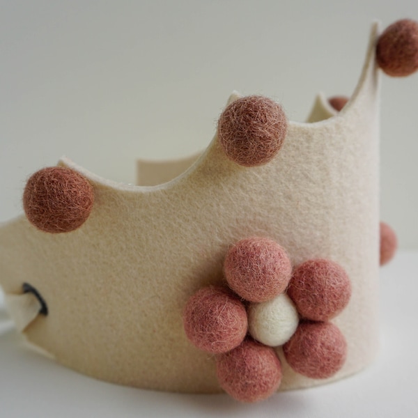 Birthday crown, party hat, toddler birthday, birthday outfit, dress up crown, felt crown