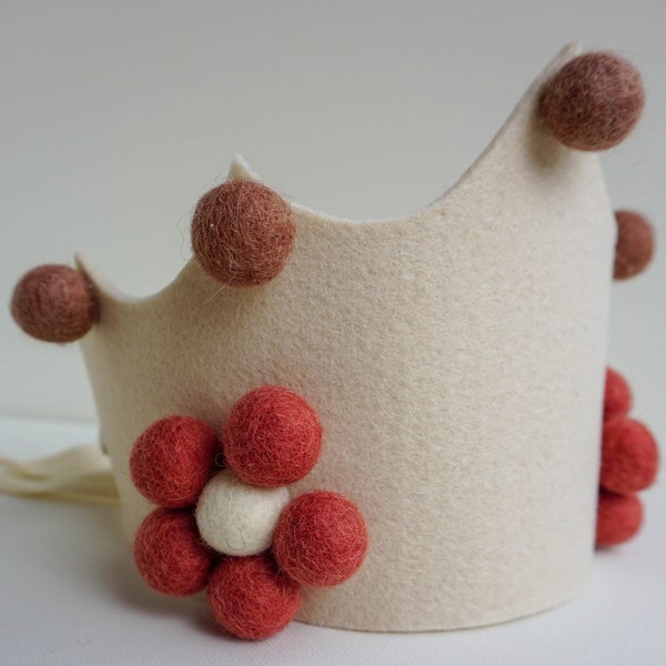 Birthday crown, party hat, toddler birthday, birthday outfit, dress up crown, felt crown