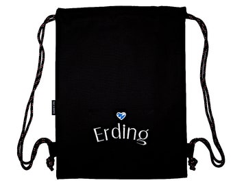 Sac de sport Erding brodé, non imprimé, sac à dos, sac de sport, autocollant Made in Bavaria
