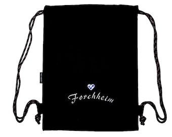 Forchheim gym bag embroidered, not printed backpack bag sports bag Made in Bavaria Sticker