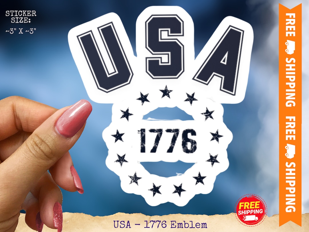 Patriotic Decal Sticker, Independence Day 4th of July Sticker, 1776 ...