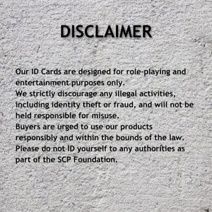SCP Foundation Keycard Secure Access Card Plastic ID Card Security Access Identification Card scp prop laboratory gift creepypasta gift image 9