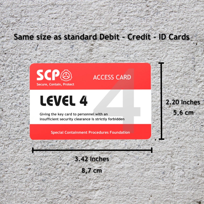 SCP Foundation Keycard Secure Access Card Plastic ID Card Security Access Identification Card scp prop laboratory gift creepypasta gift image 8