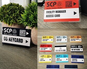 SCP Foundation Secure Access Keycard ID Card Security Access Identification Card scp foundation prop cosplay creepypasta gift for son