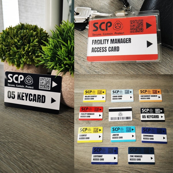 Carte d'identité à accès sécurisé de la fondation SCP, carte d'identité d'accès sécurisé, accessoire de fondation scp, cosplay creepypasta, cadeau pour fils