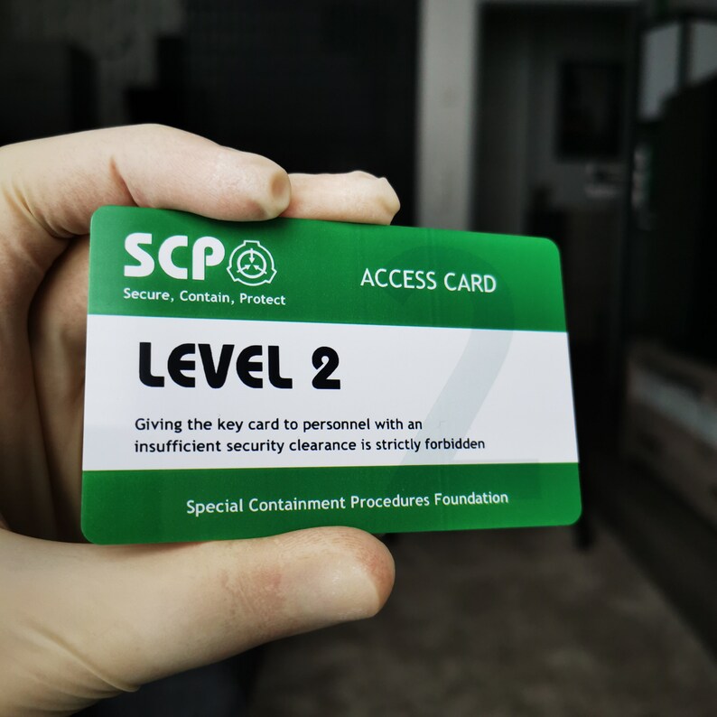 SCP Foundation Keycard Secure Access Card Plastic ID Card Security Access Identification Card scp prop laboratory gift creepypasta gift image 5