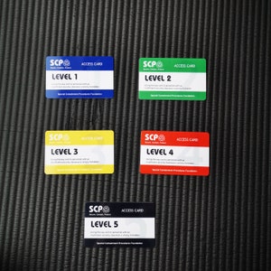 SCP Foundation Keycard Secure Access Card Plastic ID Card Security Access Identification Card scp prop laboratory gift creepypasta gift image 3