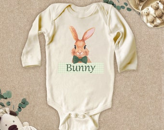 Easter Bunny Natural Crew Neck - Boys Easter Sweatshirt - Personalized Spring Pullover