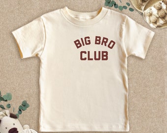 Big Bro Toddler Sweatshirt - Big Bro Club Toddler Pullover- Natural Big Brother Gift'Natural Big Brother Toddler Sweatshirt
