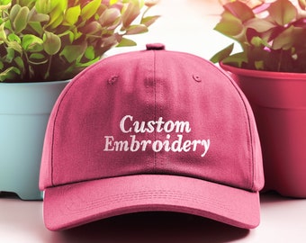Your own text monogram , Bachelorette , Small business Merch,Custom Embroidered Hat , Personalized Dad Cap , Embroidery Logo baseball hat