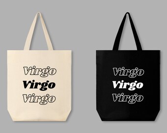 Virgo Tote Bag, Zodiac tote bag, Horoscope bag, Virgo Gift, Zodiac gift, Gift for her, Star sign bag, Astrology bag, Christmas gift bag