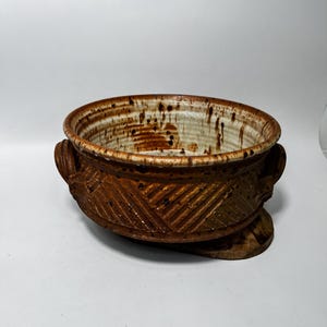 Handmade Studio Pottery Stoneware Large Planter Decorative Bowl
