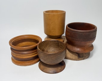 Vintage Handmade Wood Planter Container, MCM Mid Century Wood Decorative Accent
