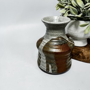 Handmade Studio Pottery Stoneware Vase Artist Signed