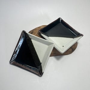 Handgemachte Studio Keramik kleine Keramik Steingut Teller 2er-Set - Künstler signiert